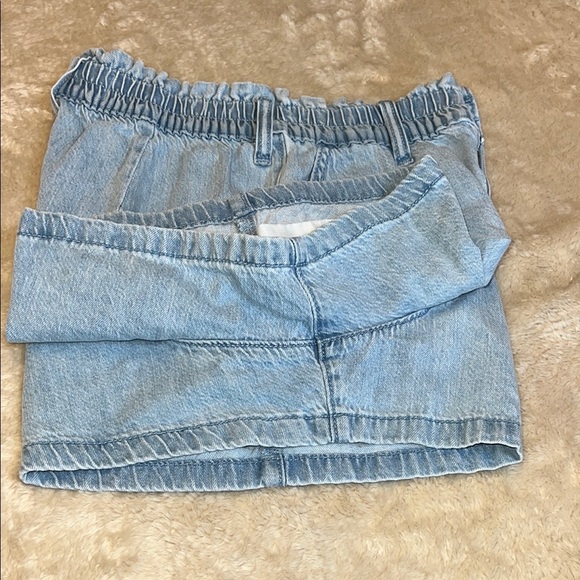 Hollister Blue Jean Shorts Relaxed Fit Elastic Waist - Picture 7 of 11